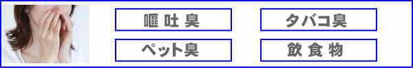 車内の嘔吐臭・タバコ臭・ペットの粗相・飲食物による嫌なニオイを消臭