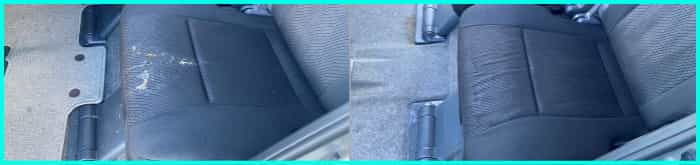 香川県の車内嘔吐クリーニング施工事例｜シート洗浄による嘔吐臭除去のビフォーアフター