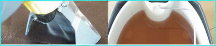 シート洗浄で回収した洗浄水です