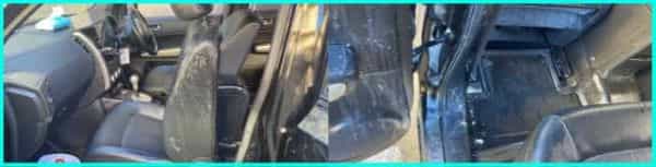 車内嘔吐汚れビフォーアフター施工例