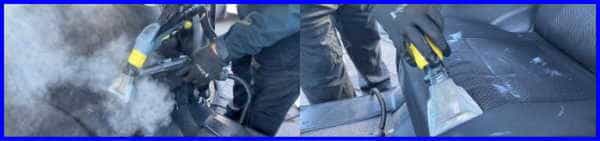 徳島市の車内嘔吐クリーニングのビフォ－アフター 